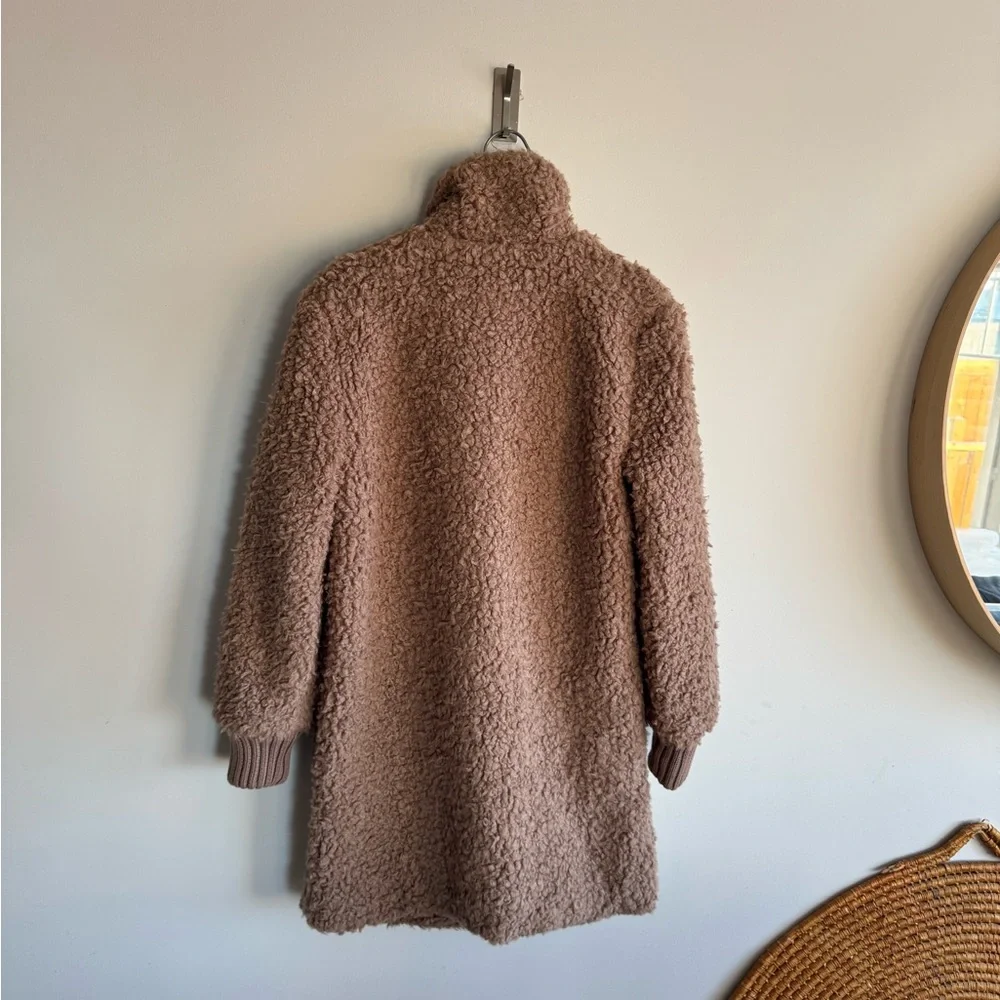 Cupcakes and cashmere Cozy Brown Teddy Coat with Striped Sweater - Picture 7 of 7